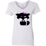 Fly Kitten Stop Bullying White V-Neck T-Shirt