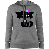 Fly Kitten Grey or Pink Pullover Hooded Sweatshirt with Signature on Back