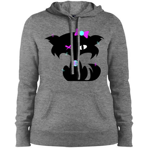 Fly Kitten Grey or Pink Pullover Hooded Sweatshirt with Signature on Back