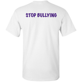 Purple Kat Stop Bullying White T-Shirt