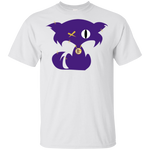 Purple Kat on Sport Grey T-Shirt with Medallion on Back