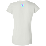 Fly Kitten Back in White T-Shirt with Medallion on Back