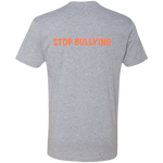 Royal Blue Kat Stop Bullying on Heather Gray T-Shirt