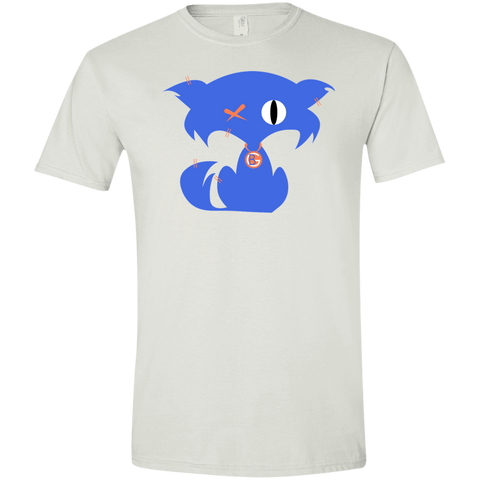 Royal Blue Kat White T-Shirt with Medallion on Back
