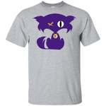 Purple Kat on Sport Grey T-Shirt with Medallion on Back