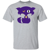 Purple Kat on Sport Grey T-Shirt with Medallion on Back
