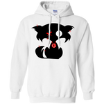 Fly Kat White Drawstring Pullover Hoodie with Medallion on Back