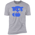 Royal Blue Kat Stop Bullying on Heather Gray T-Shirt